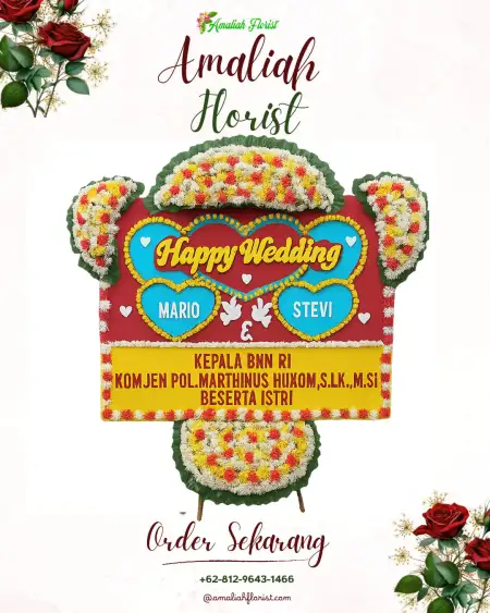 Papan Bunga Pernikahan Kalibendo